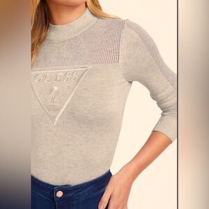 Guess Long Sleeve Jaden Sweater Womens Size S Grey